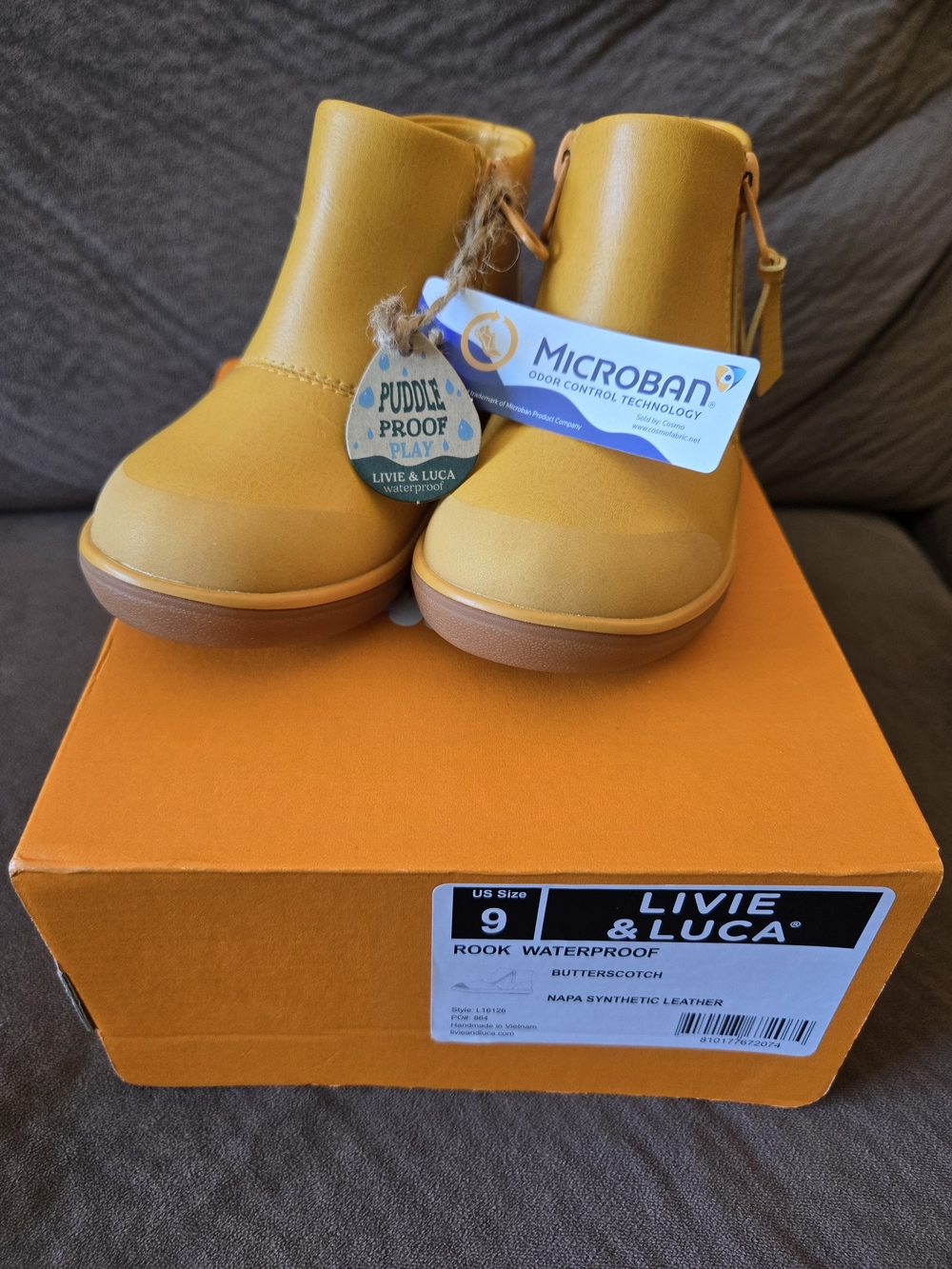 Livie & Luca Butterscotch Rook Waterproof Kids Boots